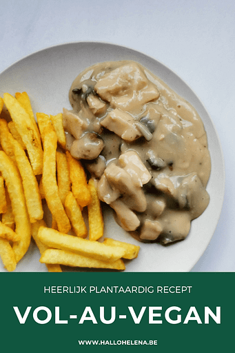 Vol-au-vegan met frietjes, een heerlijk plantaardig recept voor de vol-au-vent uit grootmoeders keuken.