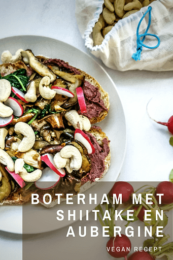 Een gezonde vegan lunch met net dat tikkeltje meer, dat is deze boterham met shiitake en aubergine. Heel fijn om te serveren aan gasten of om jezelf gewoon eens te trakteren op een fancy lunch. Alle ingrediënten komen van bij The Barn Bio Market, deze boterham is dus ook nog eens super vers, biologisch én lokaal. Enjoy!