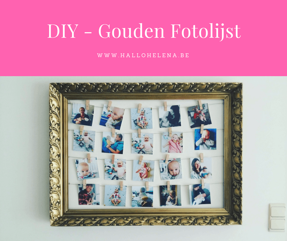 DIY van oude kader tot gouden fotolijst.